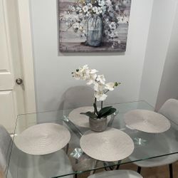 Modern Glass Dining Table Set