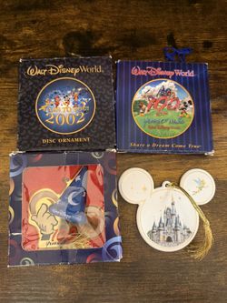 4x Disney Christmas  Ornaments Collectibles 2002 100 Years 