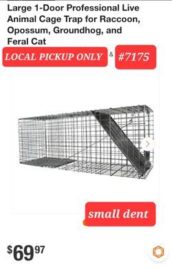 ➿️ Large 1-Door Professional Live Animal Cage Trap for Raccoon,Opossum, #7175