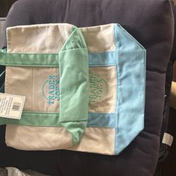 trader Joe's, Mini Totes, Pastel Blue And Pastel Green