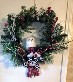 Grapevine winter wreath