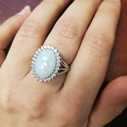 925 Opal Ring Size 7