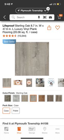 Lifeproof 8.7 in. W x 47.6 in. L Luxury Vinyl Plank Flooring (20.06 sq. ft. / case)