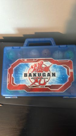 Bakugan case filled with bakugans and one card