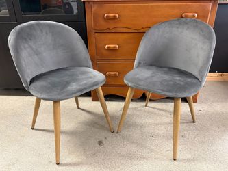 Stone Grey Upholstered Side Chair (Set of 2)