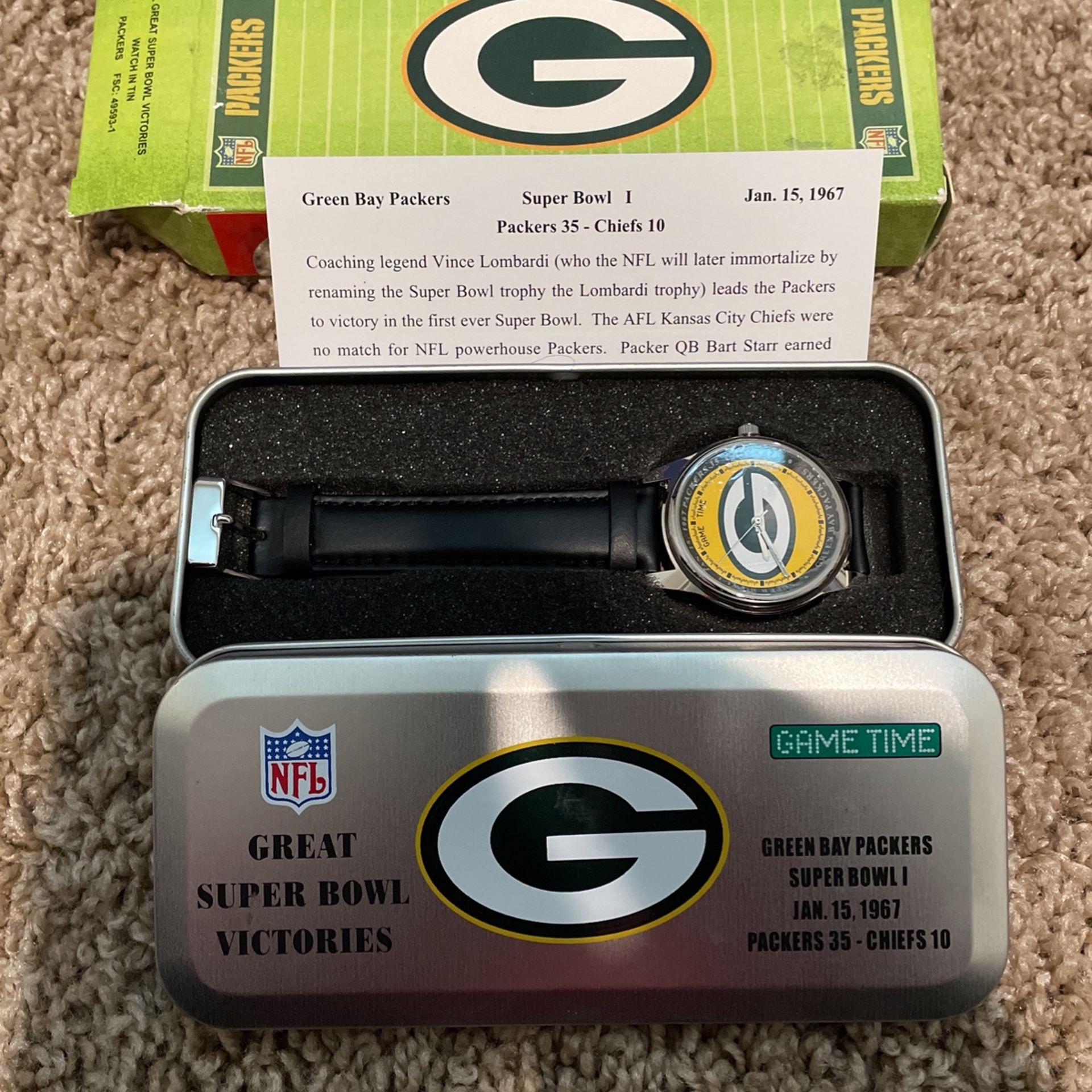Green Bay Packers Super Bowl-1 Collectible Watch