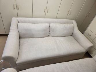 RH linen 2 large deep sofas
