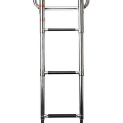 Stainless Steel in-Board 4 Steps Telescoping Ladder Folding Dock Ladder for Marine Boat Yacht Swimming Pool 550lbs Capacity
