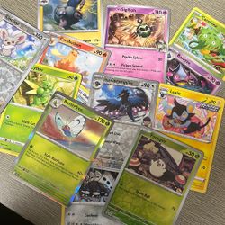 50 Lot Pokémon Play Set Cards; Mixed Sets; Rare, Holo, Reverse Holo, V
