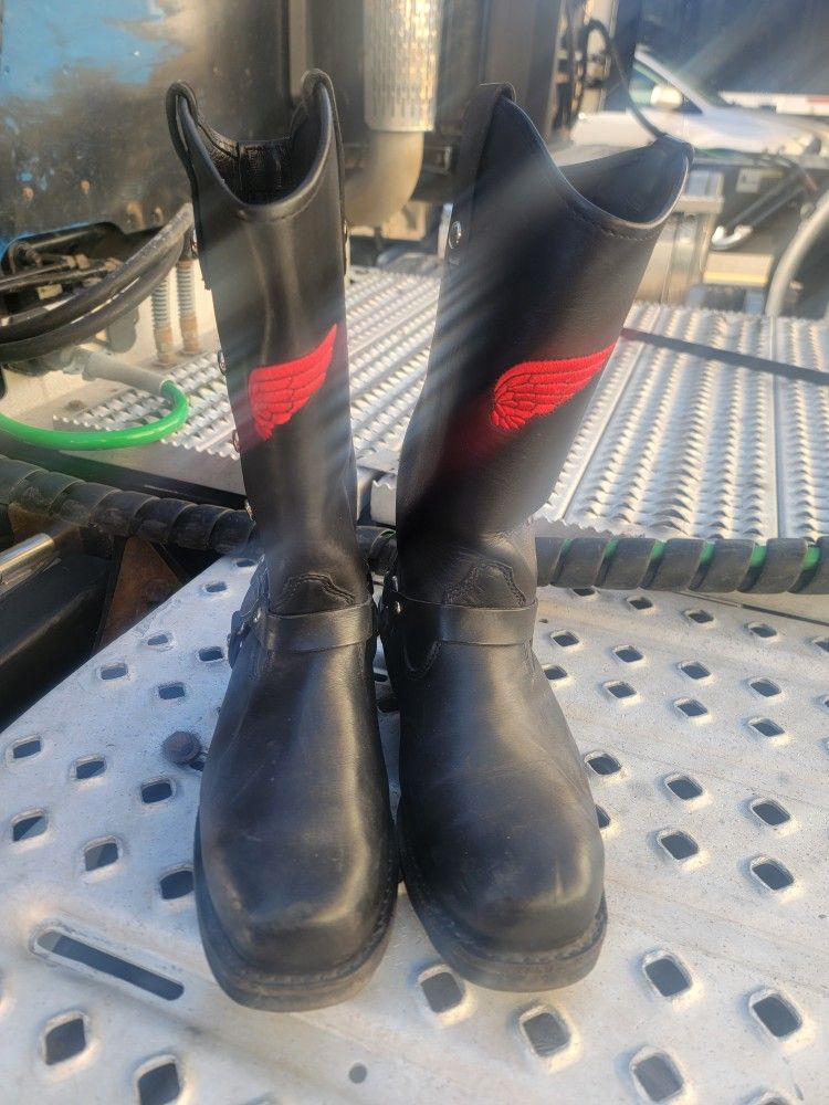 Red Wings Motorcycle Riding Boots