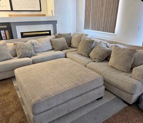 Sectional and ottoman