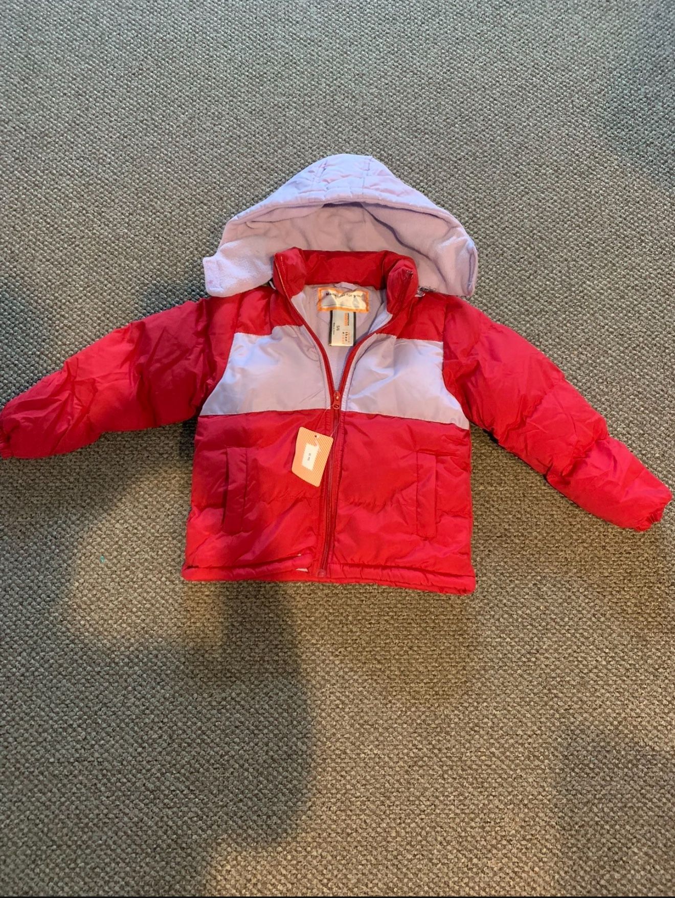 Girls Brand New Pink Jacket Size 5/6 Inside fleece for extra warmth