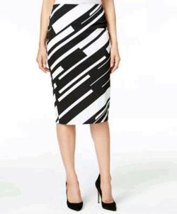 Grace Elements Womens Striped Pencil Skirt XLarge