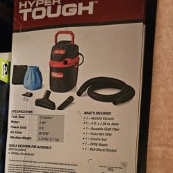 Hyper Tough 1.5 gallon, 2 HP, 1.5 gallon, 2 HP, VH105 3502 dry/wet vacuum cleaner,
