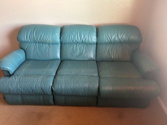 Lazy Boy Green Leather couch