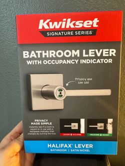 Kwikset Halifax Privacy Door Lever with Occupancy Indicator