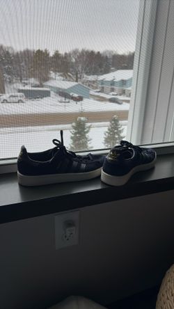 Blue Suede  Adidas Tennis Shoes 