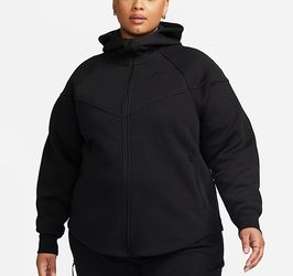 Nike Sportswear Tech Fleece Womens Plus 0X Full-Zip Hoodie Black FB8340 010