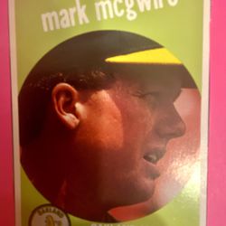 Mark McGwire 1989 Baseball Cards Magazine Insert Card