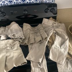 Khaki Uniform Pants And Skirt And Shorts 