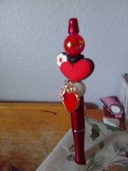 Homemade pen with charm