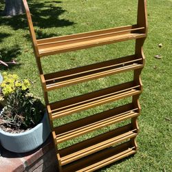 Wood Wall-Mount Display Rack