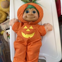 Pumpkin Troll Doll