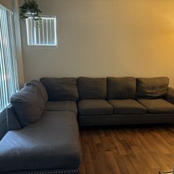2 Piece Dark Gray Sectional. 