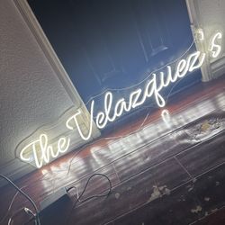 Last Name Velazquez Light Up Sign 