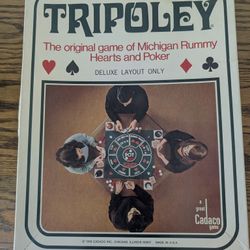 Vintage/ 1969/ Tripoley/ Michigan Rummy/ Hearts and Poker/ Deluxe Layout/ Cadaco Game/