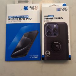 Quad Lock  Iphone15 Pro Case & Screen Protector 