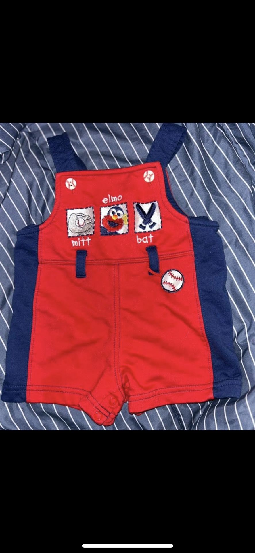 Elmo Baseball Shortalls