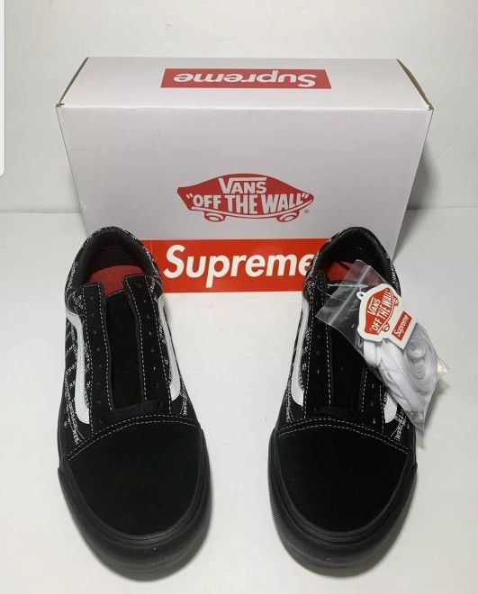 Supreme × Vans Old Skool Pro Black Supreme Vans Old Skool Pro (FW20) - $98