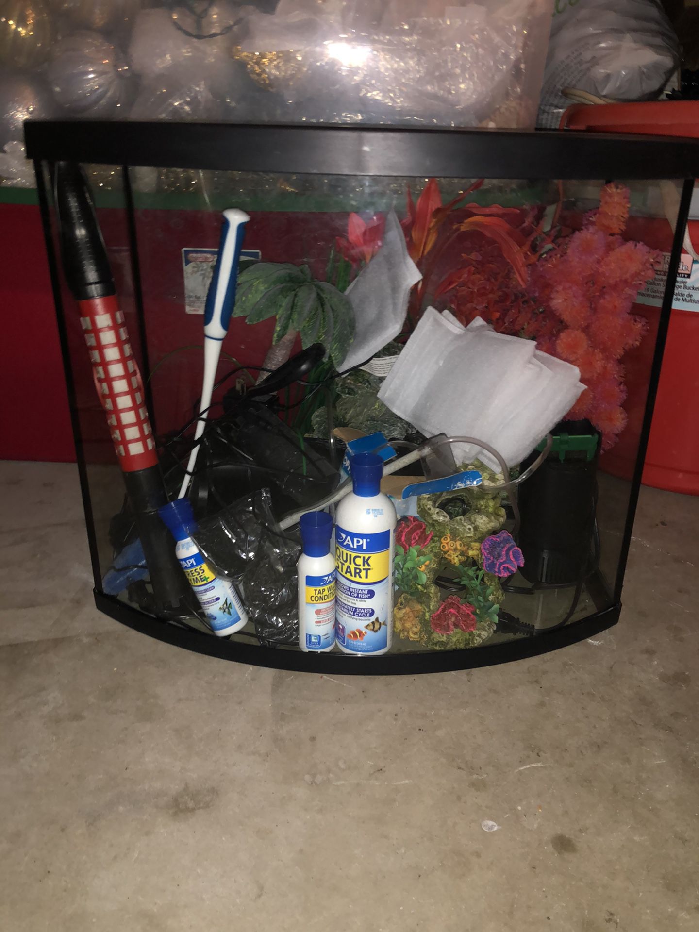 25 gallon fish tank with everything included inside the tank