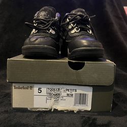 Timberland Boots Kids Size 7 All Black Combat Style 