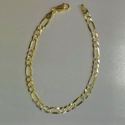 New Figaro Stirring Silver 925 Gold Plated Bracelets 