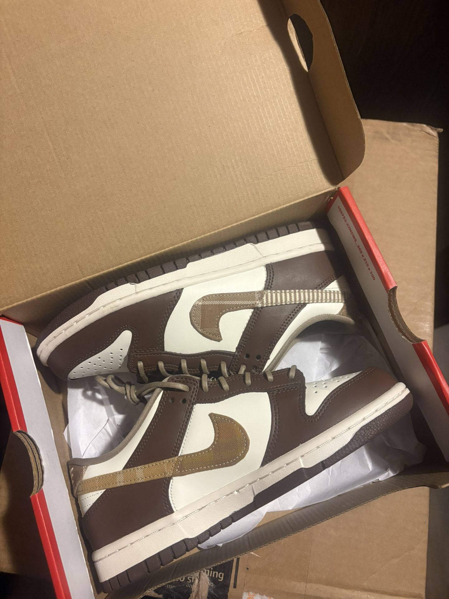 Brown Plaid Nike Dunks