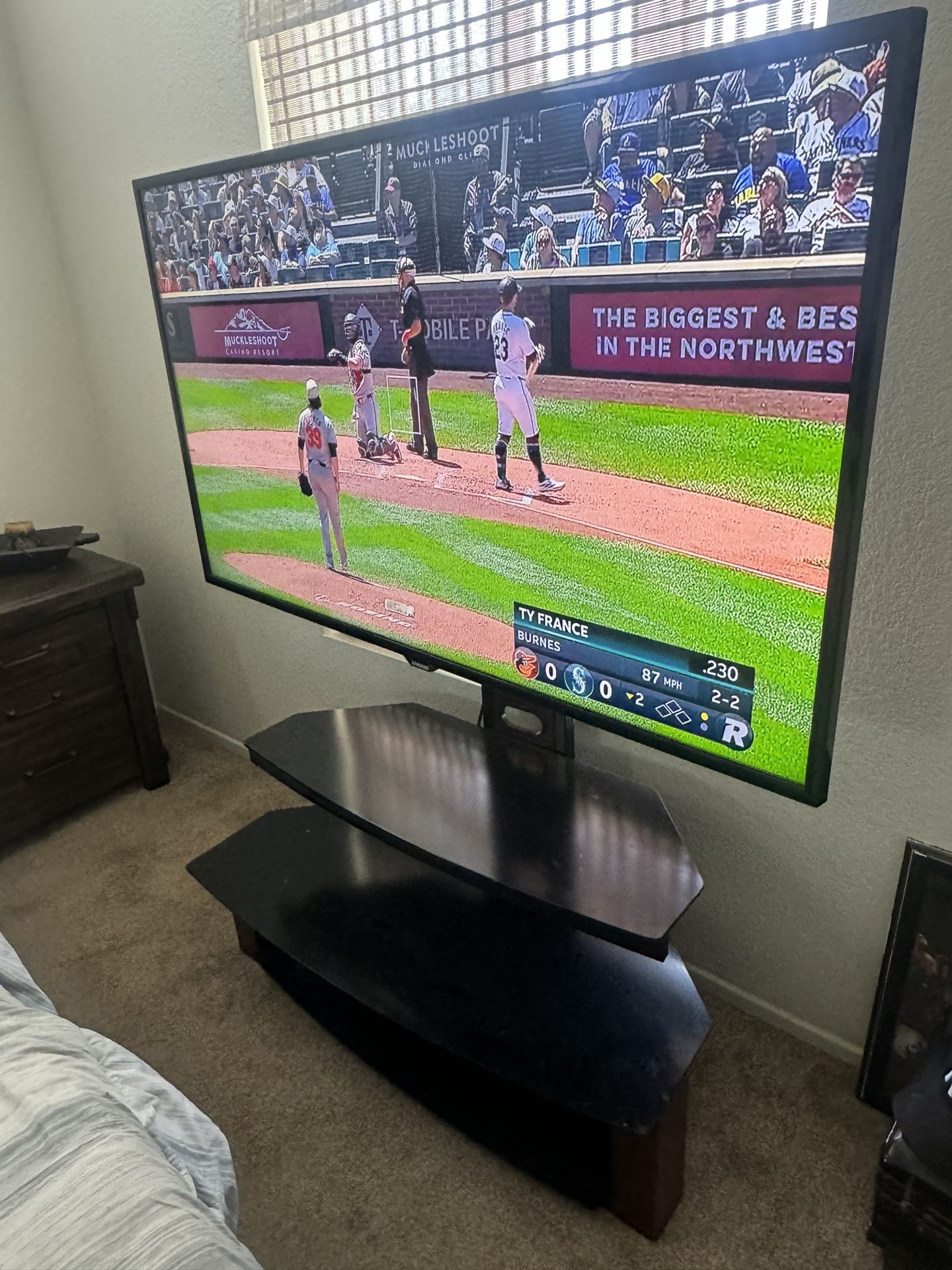 Samsung 60” LED w/stand and Fire Stick
