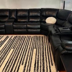 Winter Clearance Sale. Madrid Black Leather Reclining Sectional Only $1399. Easy Finance Option. Same Same-Day Delivery.