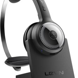 Wireless Headphones with Mic (AI Noise Cancellation) & Charging Base #2