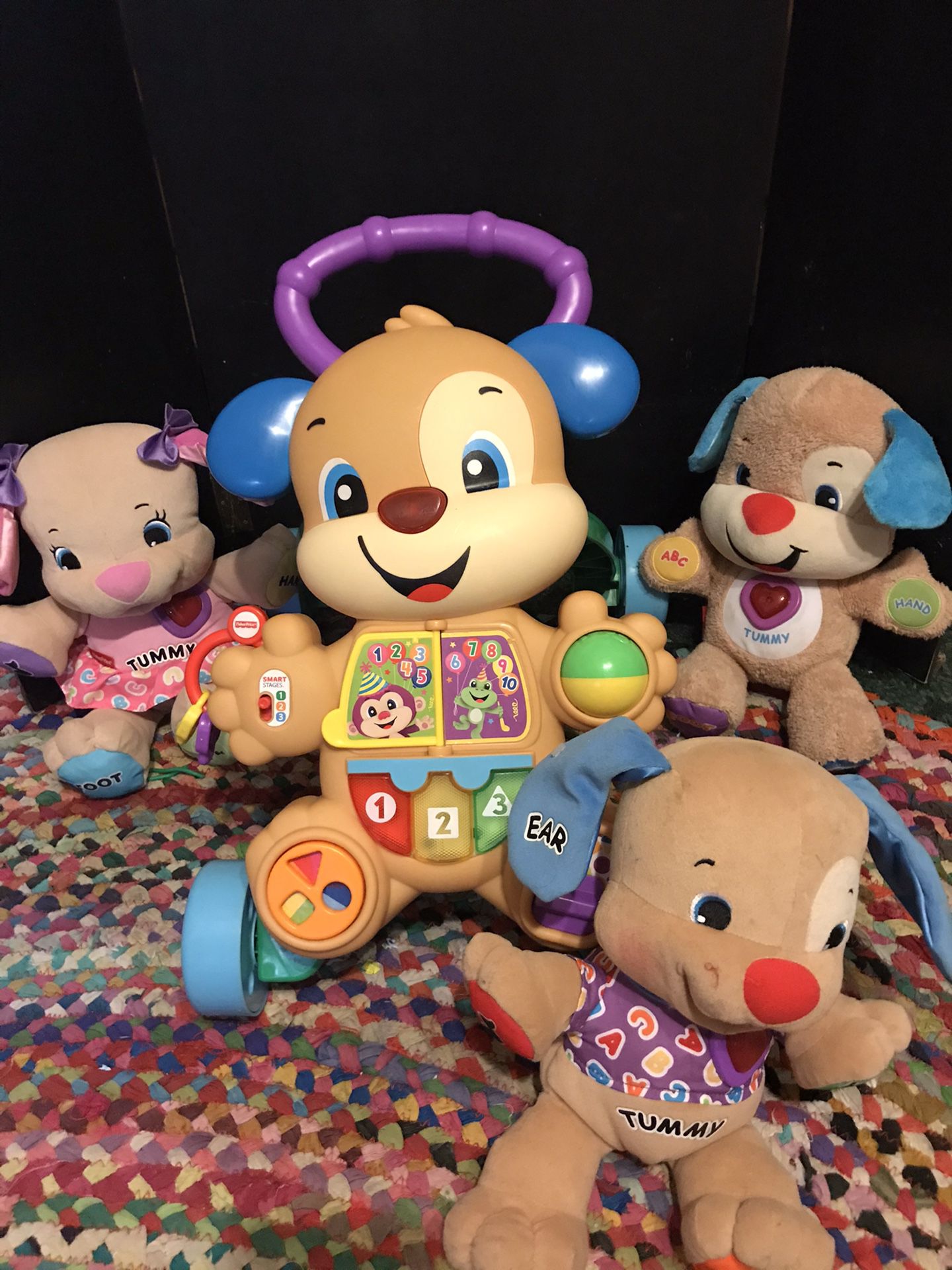 Fisher-Price Laugh & Learn Smart Stages Learn with Puppy Walker Fisher-Price Laugh &amp; Learn Smart Stages Learn with Puppy Walker + 3 dolls
