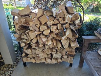 Half face core of firewood
