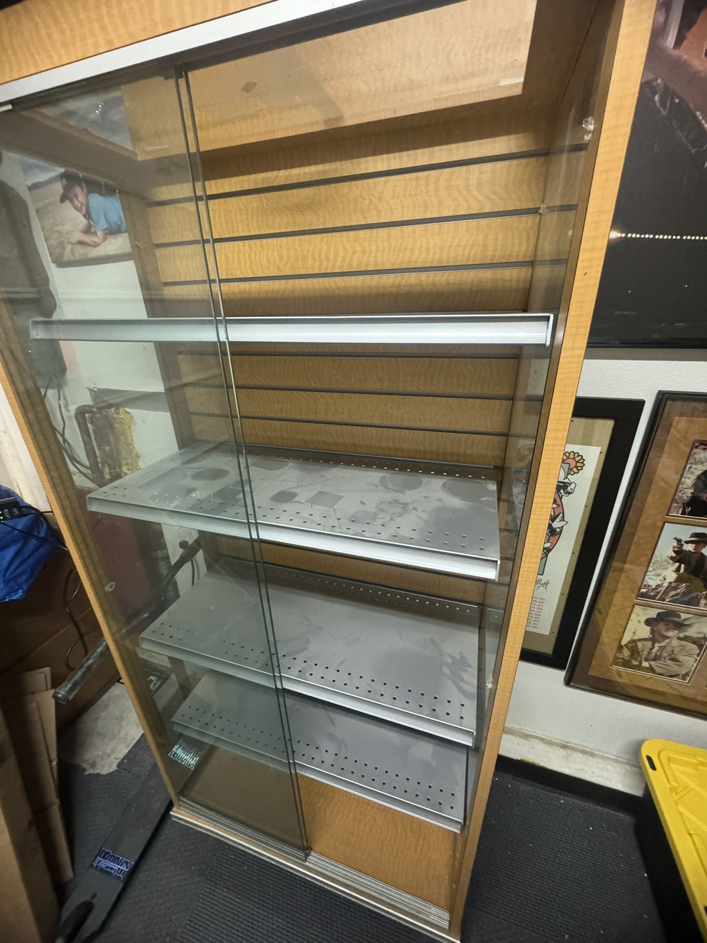 Curio Display Cabinet Metal Shelves