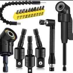 17Pcs Flexible Drill Bit Extension, Include 3Pcs Rotatable Socket Adapter 2Pcs Hex