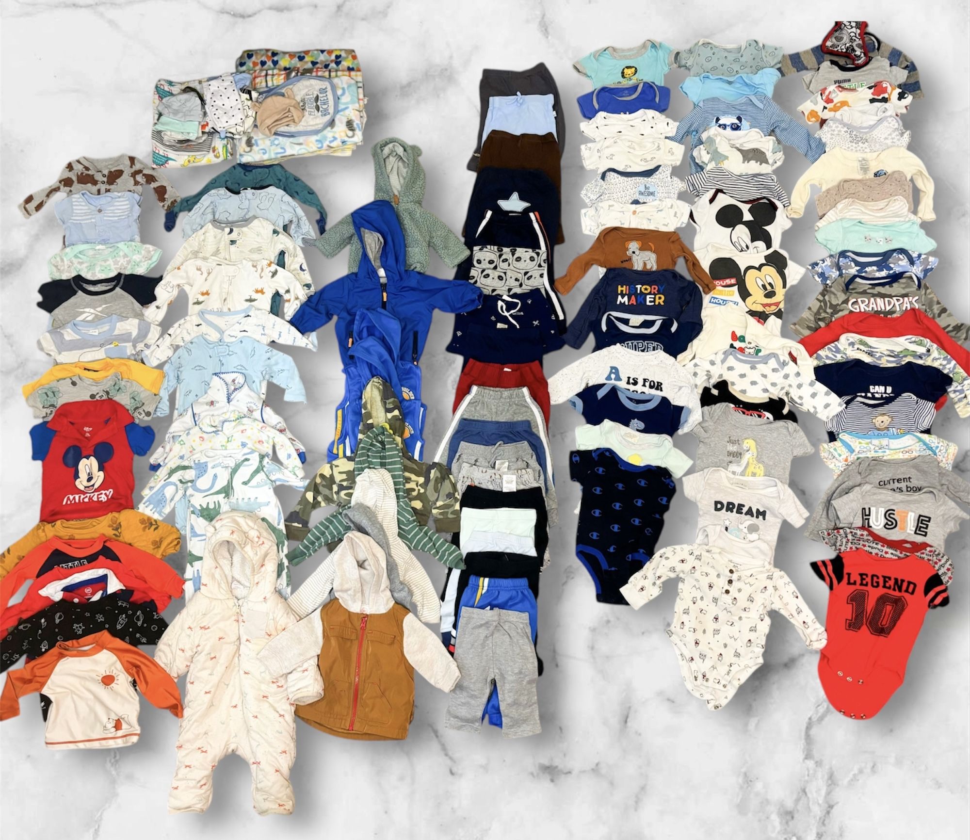 3–6 Month Baby Boy Clothes Lot(110+ Items)