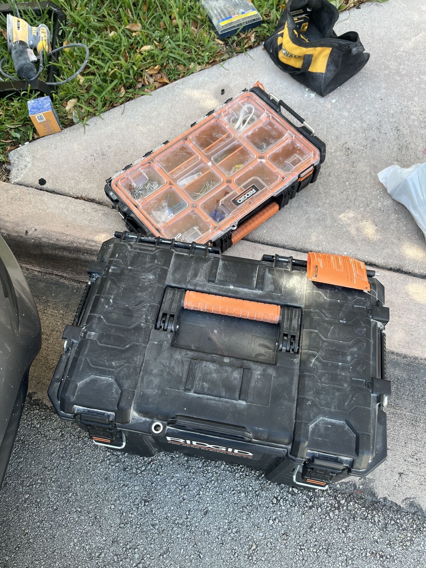 Ridgid Clear Organizer + Toolbox With Wheels