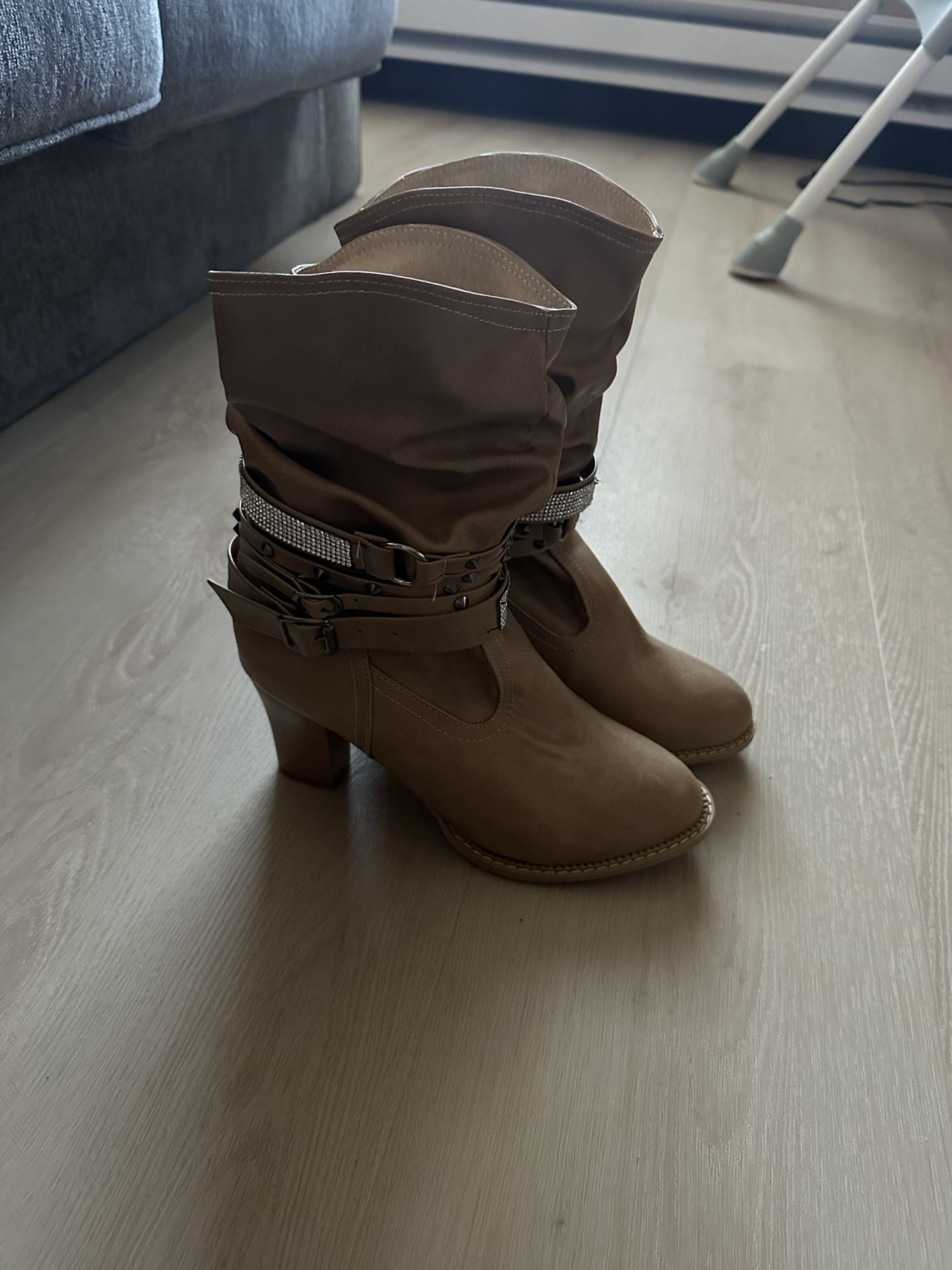 Ankle Rhinestone Boots