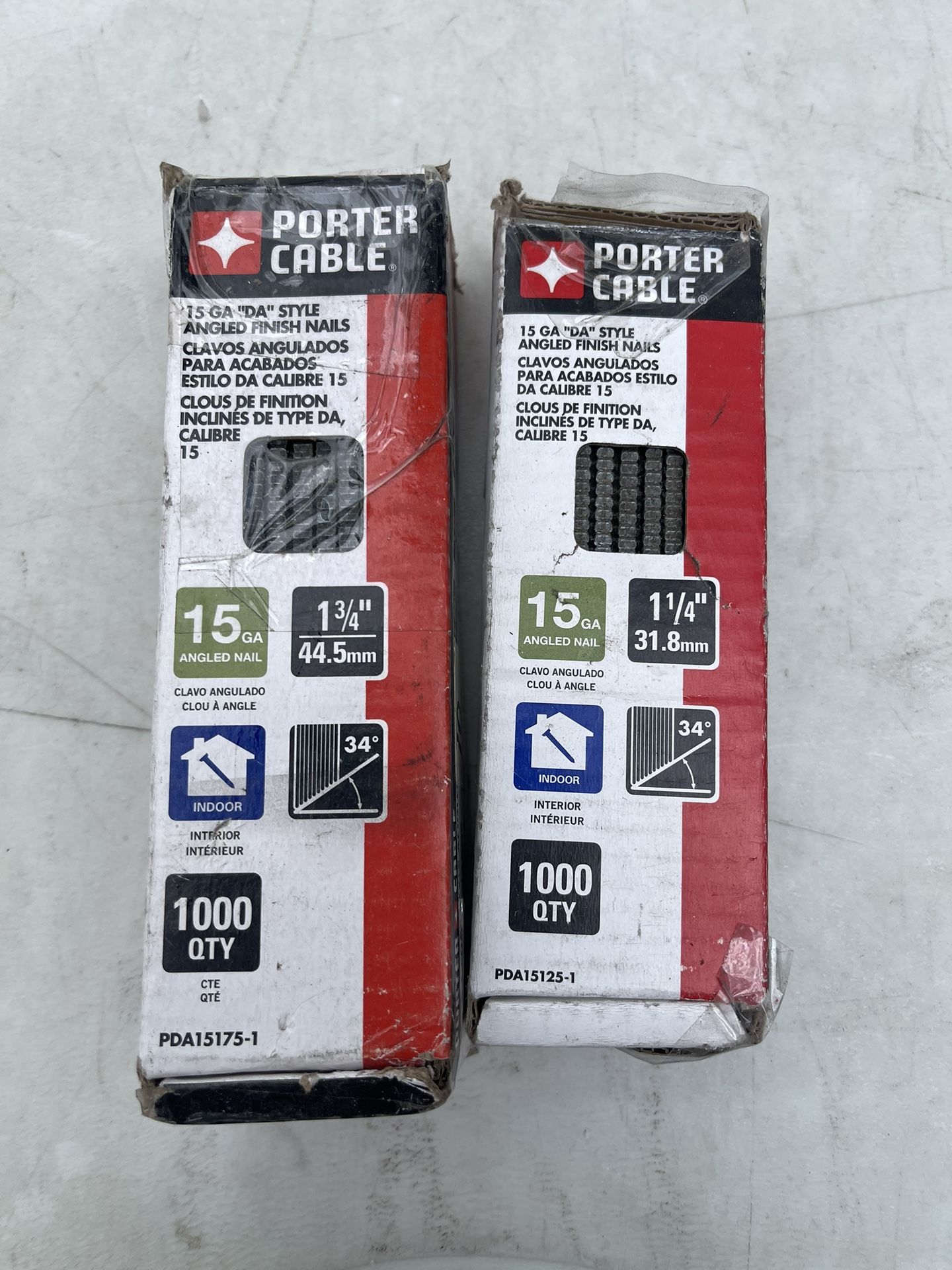 Porter Cable 15-Gauge Angled Finish Nails