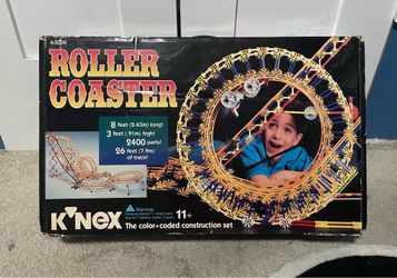 Vintage 1995 K'NEX Classic Roller Coaster Set #63030 with Box (Pieces UNCOUNTED)