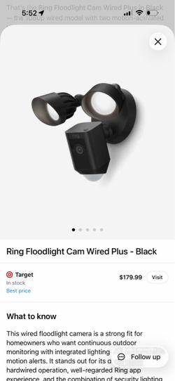 Ring Floodlight Cam Wired Plus – Black